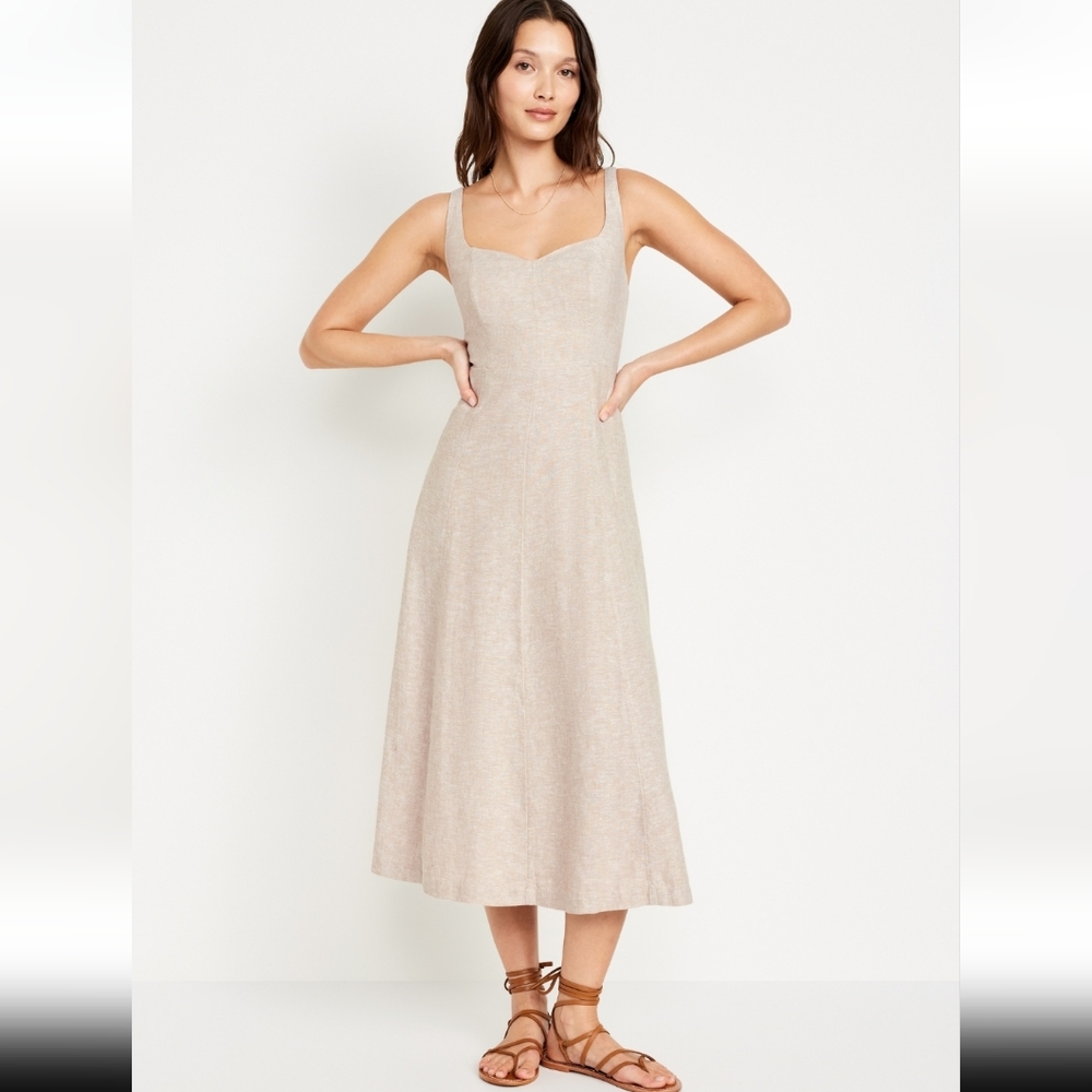 Natural linen dress
